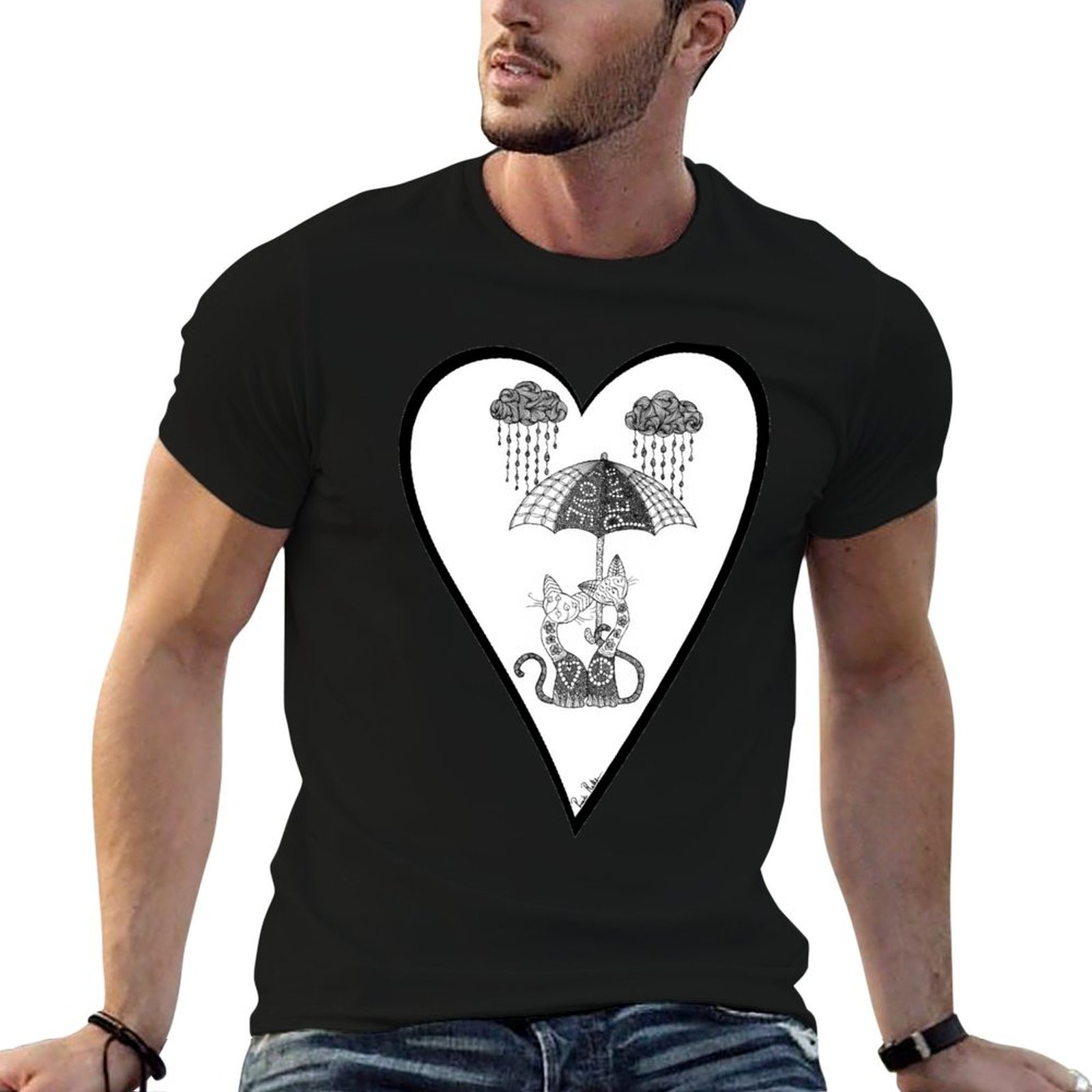Men'S Fashion Umbrella - Kaos Seattle Kitties under Umbrella Zendoodle,
