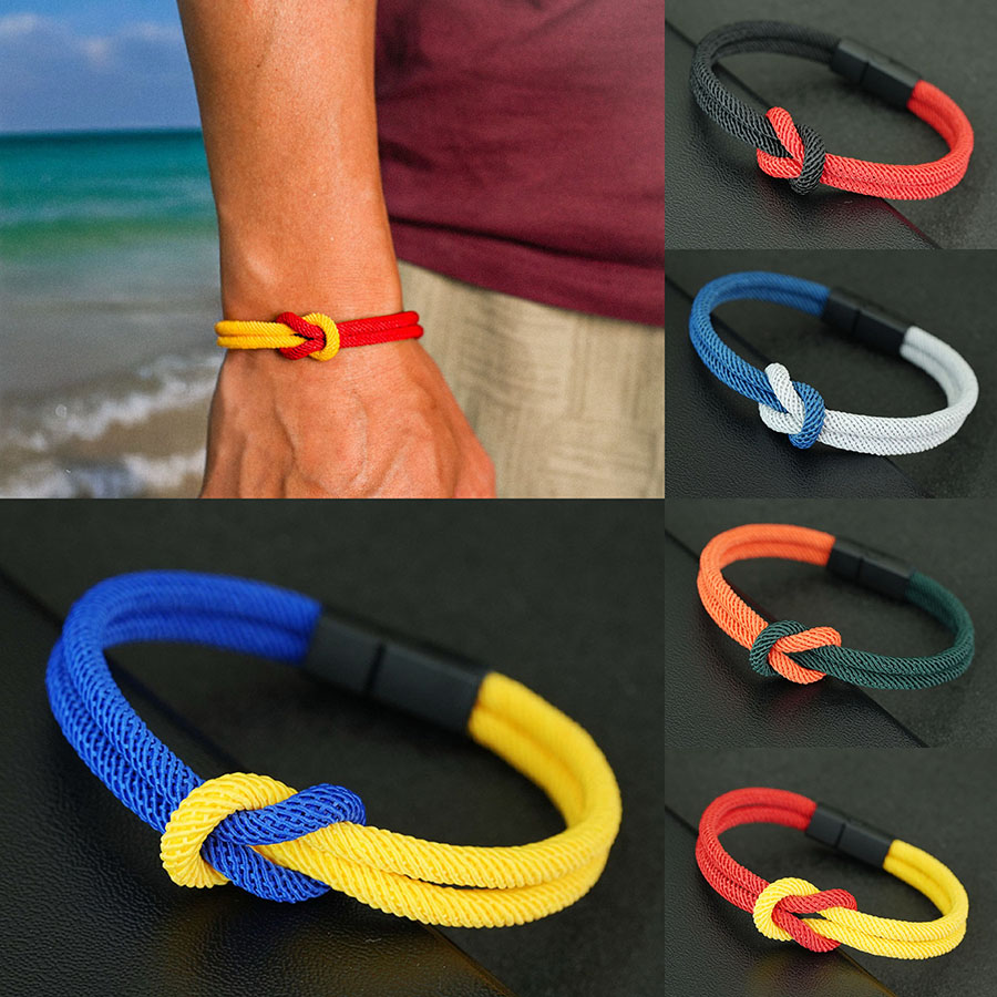 Milan Men'S Fashion - Gelang Tali Pria 5 Gaya Simpul