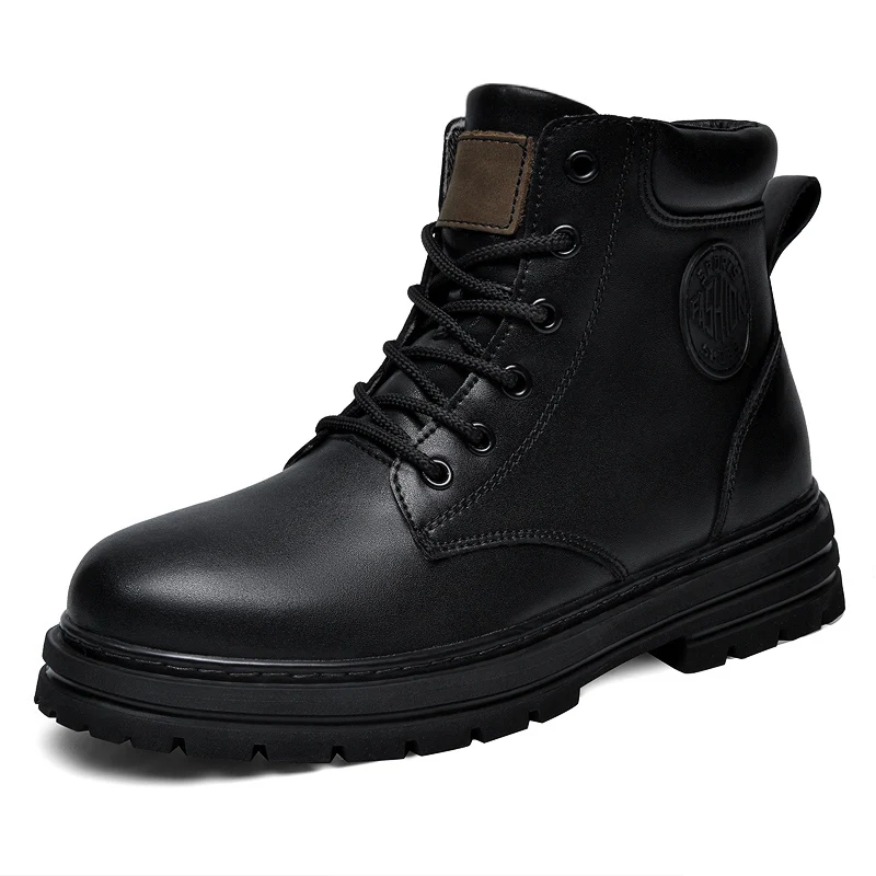Men'S Fashion For 30 Year Olds - Sepatu Bot Kulit Hitam Musim Dingin