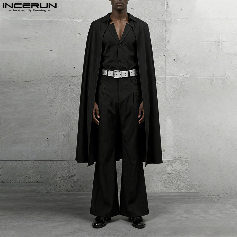 Men'S Fashion And Style - INCERUN Setelan Pria Warna Solid Kerah