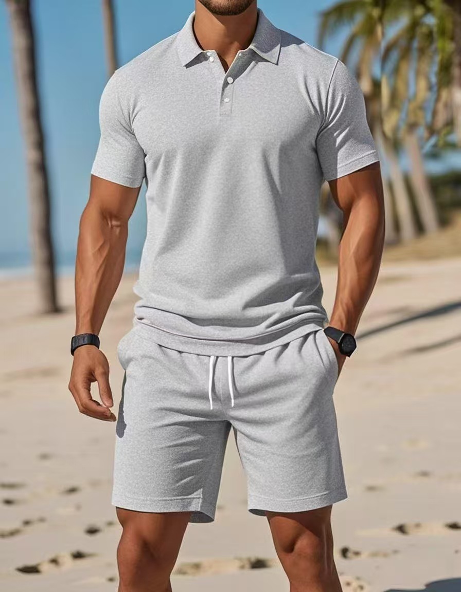 Polo Shirt Slim - Set Kaos Polo Musim Panas Pria