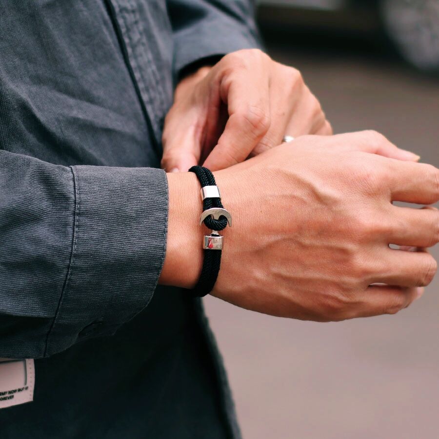 Milan Men'S Fashion - Gelang tali laut pria Fashion lapisan