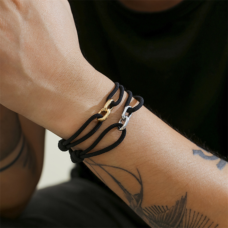 Milan Men'S Fashion - Minimalis gelang tali Milan sederhana tali