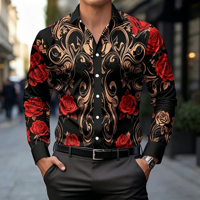 Men'S Tops Fashion - Kemeja pria baru 2026, kemeja bermotif