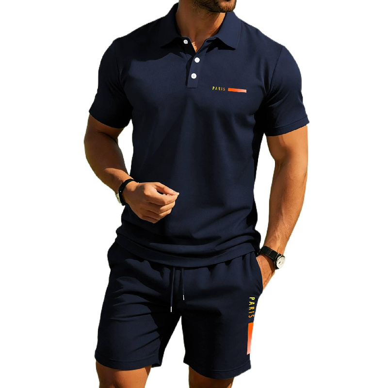 Men'S Fashion And Style - PARIS Print Kemeja polo musim panas