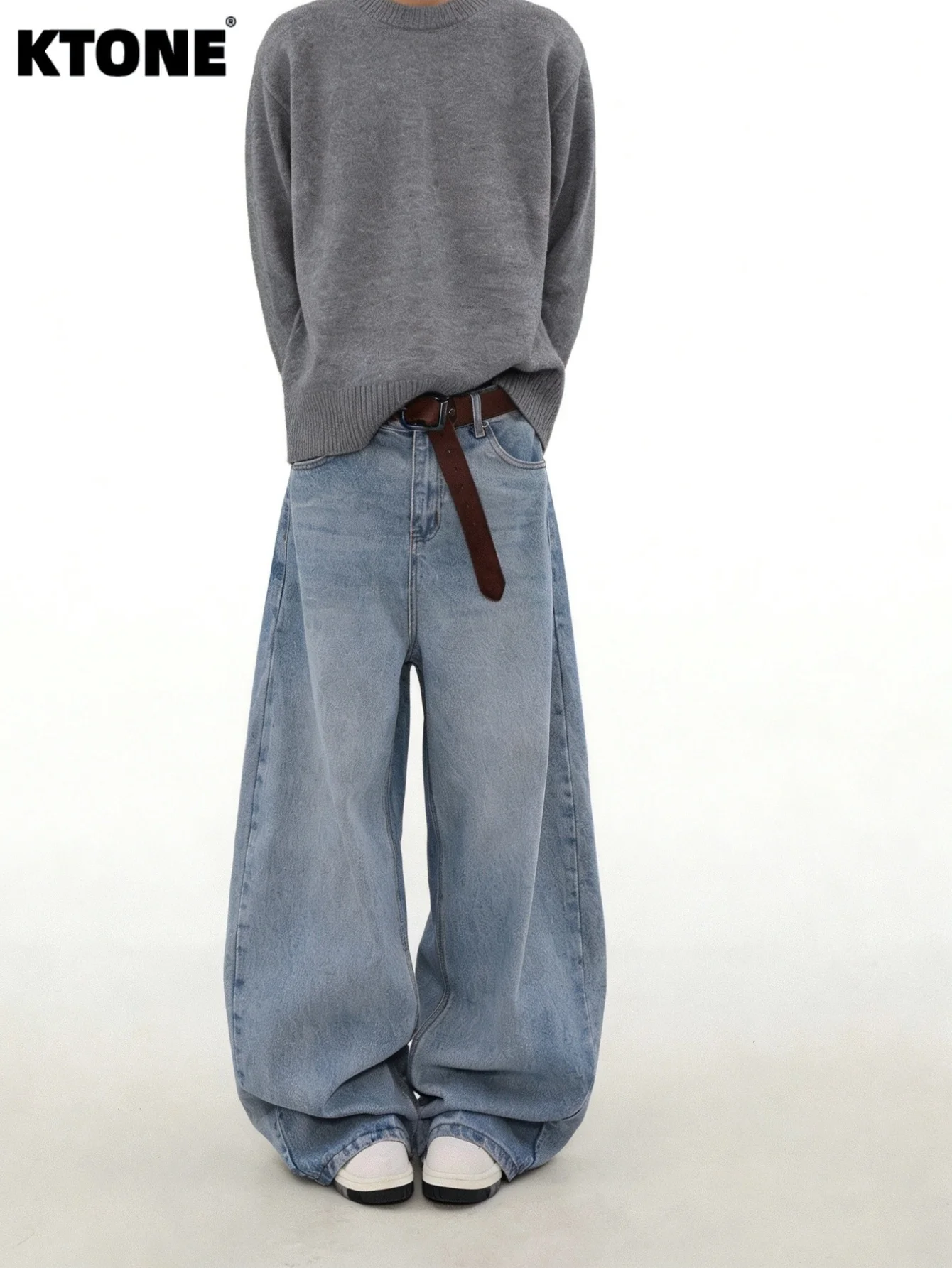 Men'S Fashion For 60 Year Old - Celana Jeans Baggy Biru Retro Y2K