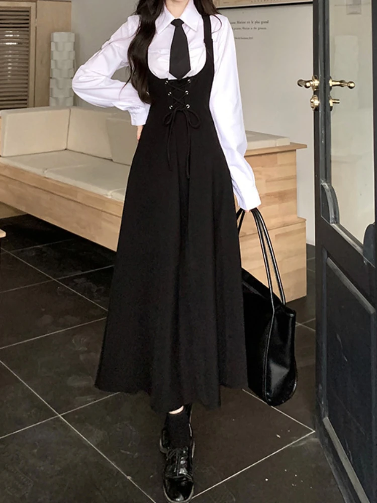 Polo Shirt Slim - Set Gaun elegan Chic Fashion wanita