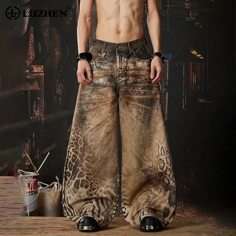 Men'S Fashion For 60 Year Old - LUZHEN 2026 Celana Jeans Kasual Pria