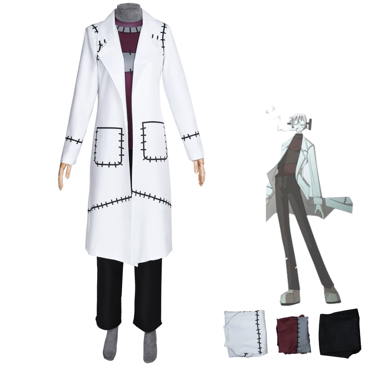 Trench Coat Men - Kostum Cosplay Anime Soul Eater Stein