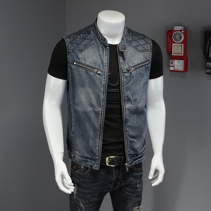 Men'S Fashion Vest With Jeans - Rompi Denim Pria 2026 Desain Fashion