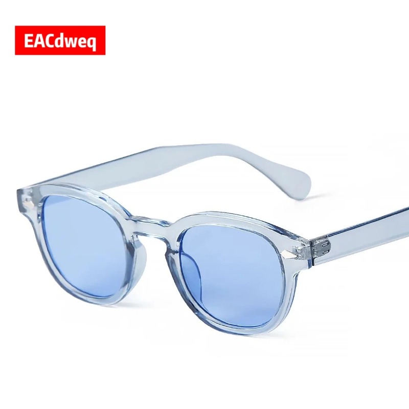 Kacamata Hitam Bulat Biru Tran - Men'S Fashion Round Glasses ulasan dan harga