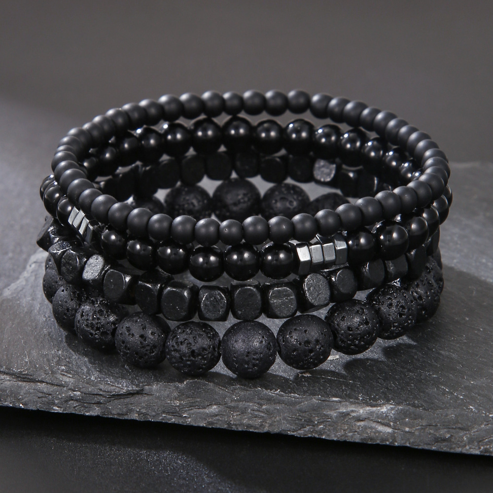 4 buah gelang manik-manik batu - Mens Fashion Combination ulasan dan harga