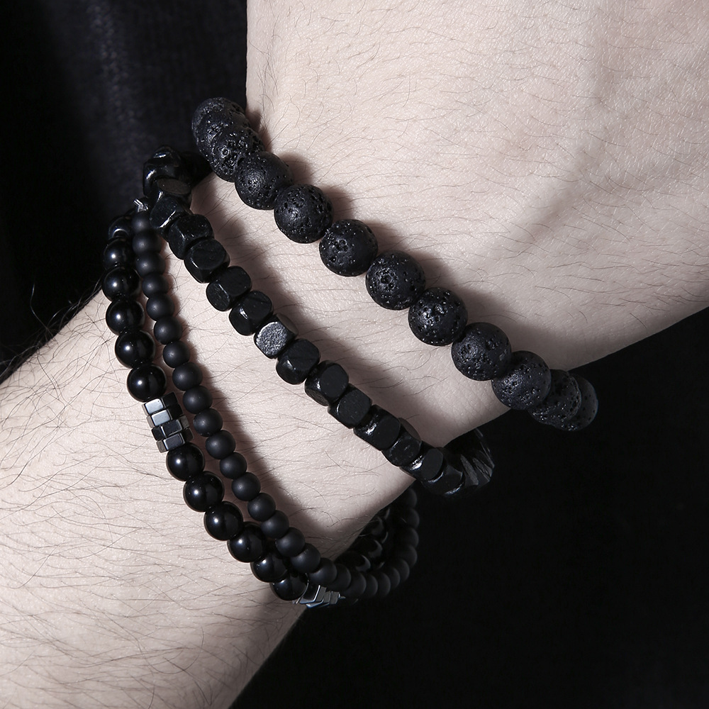 4 buah gelang manik-manik batu - Mens Fashion Combination ulasan dan harga