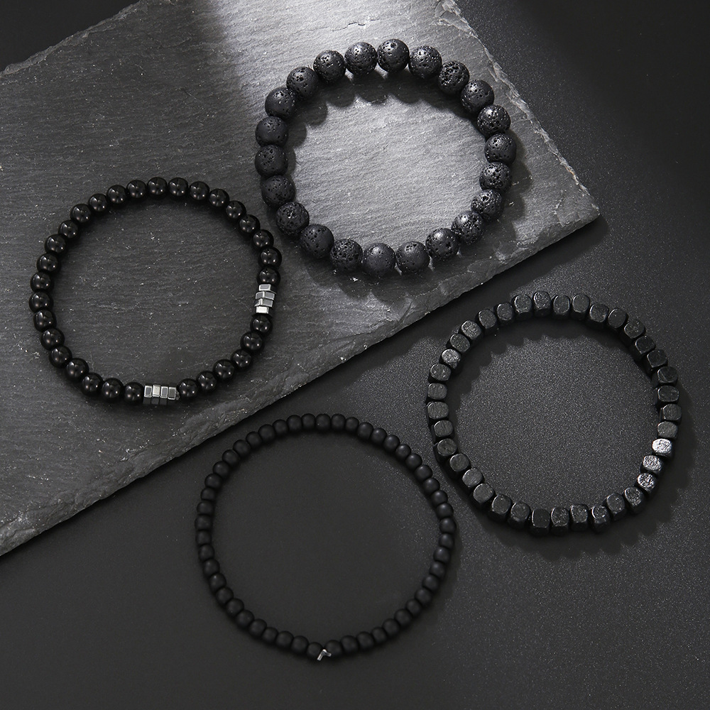 4 buah gelang manik-manik batu - Mens Fashion Combination ulasan dan harga