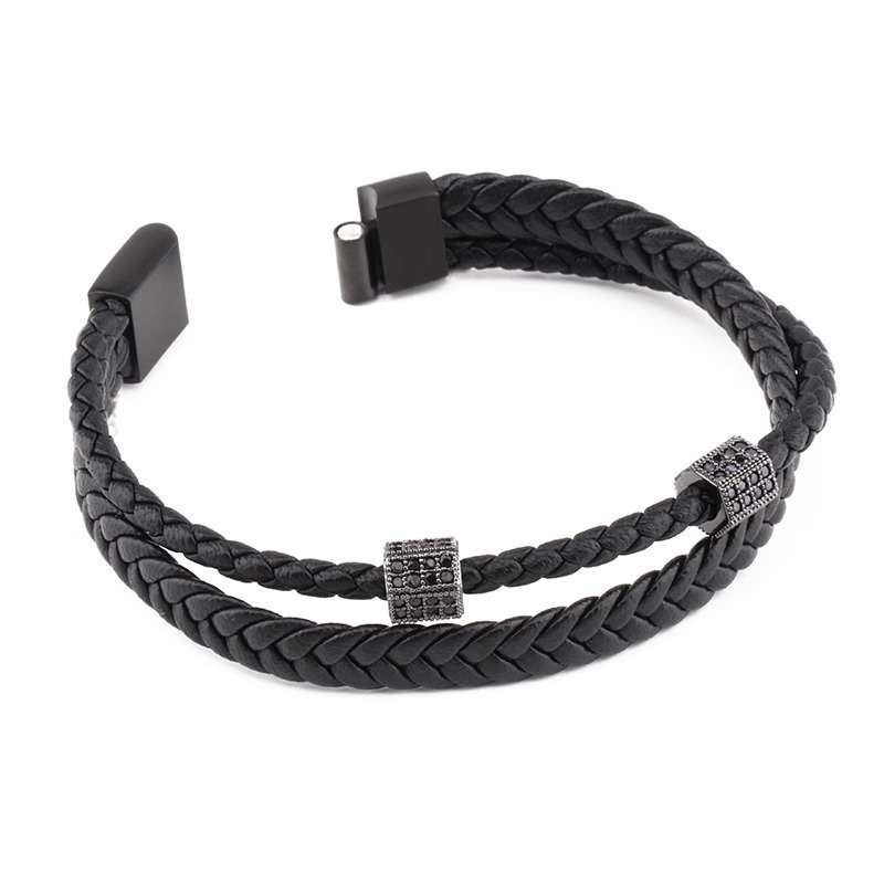 Gelang Kulit Pria Baja Anti Ka - Mens Fashion Combination ulasan dan harga