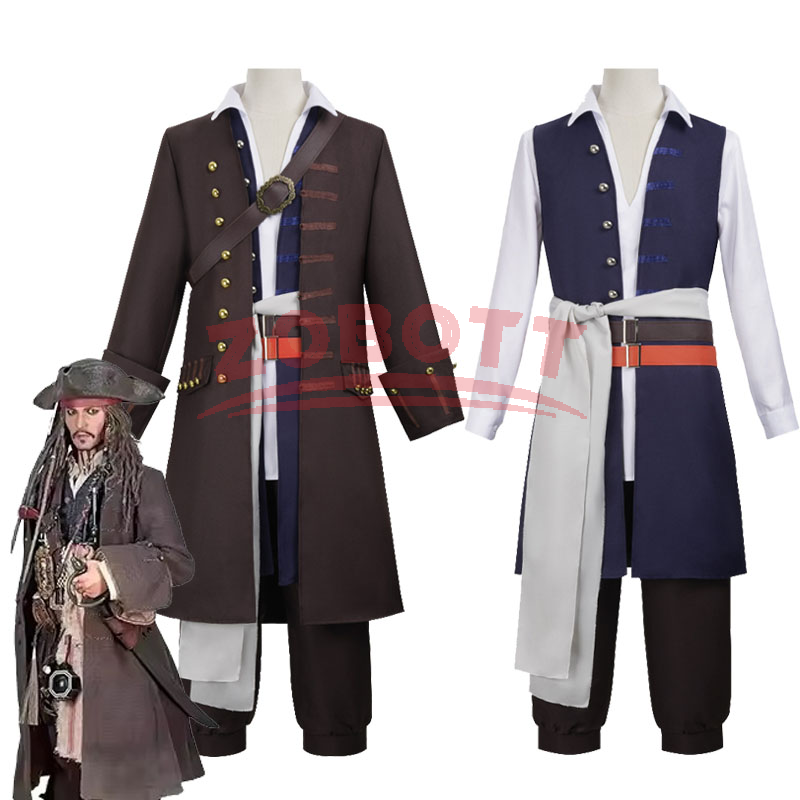 Kostum Cosplay Kapten Jack Spa - Trench Coat Men ulasan dan harga