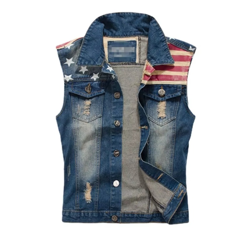 Rompi Denim ramping untuk pria - Men'S Fashion Vest With Jeans ulasan dan harga