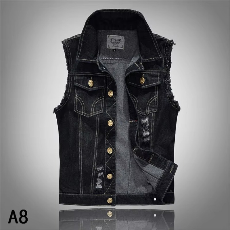 Rompi Denim ramping untuk pria - Men'S Fashion Vest With Jeans ulasan dan harga
