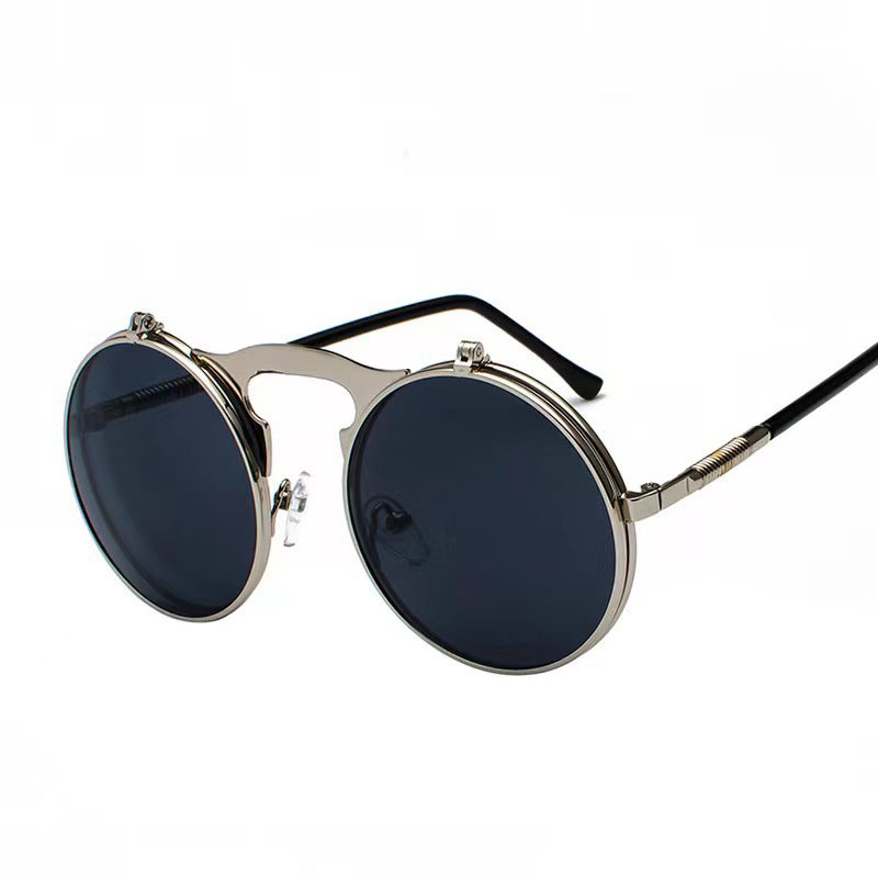 Kacamata Hitam Bulat Merah Ret - Men'S Fashion Round Glasses ulasan dan harga