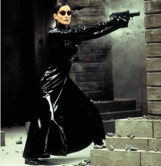 Mantel Kulit PVC Hitam Mengkil - Trench Coat Men ulasan dan harga