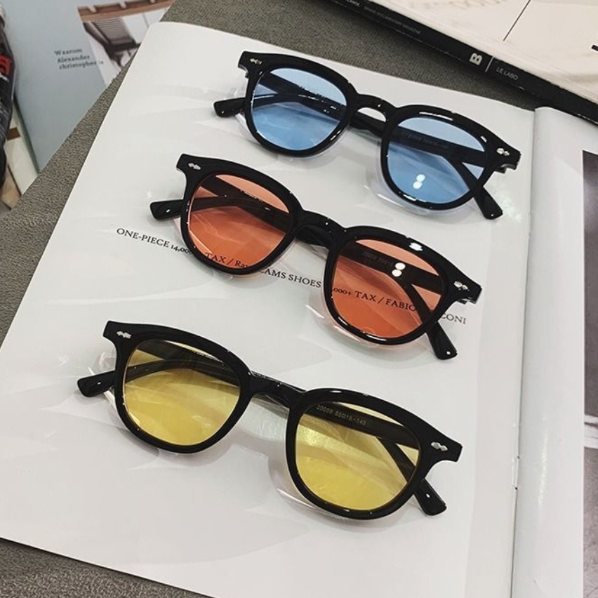 Kacamata Hitam Bulat Kecil Bar - Men'S Fashion Round Glasses ulasan dan harga