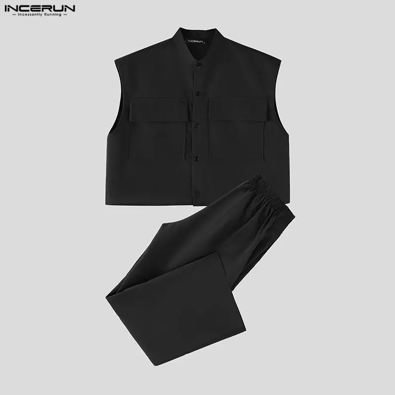 INCERUN Set Pria Atasan Crop T - Men'S Fashion Essentials ulasan dan harga