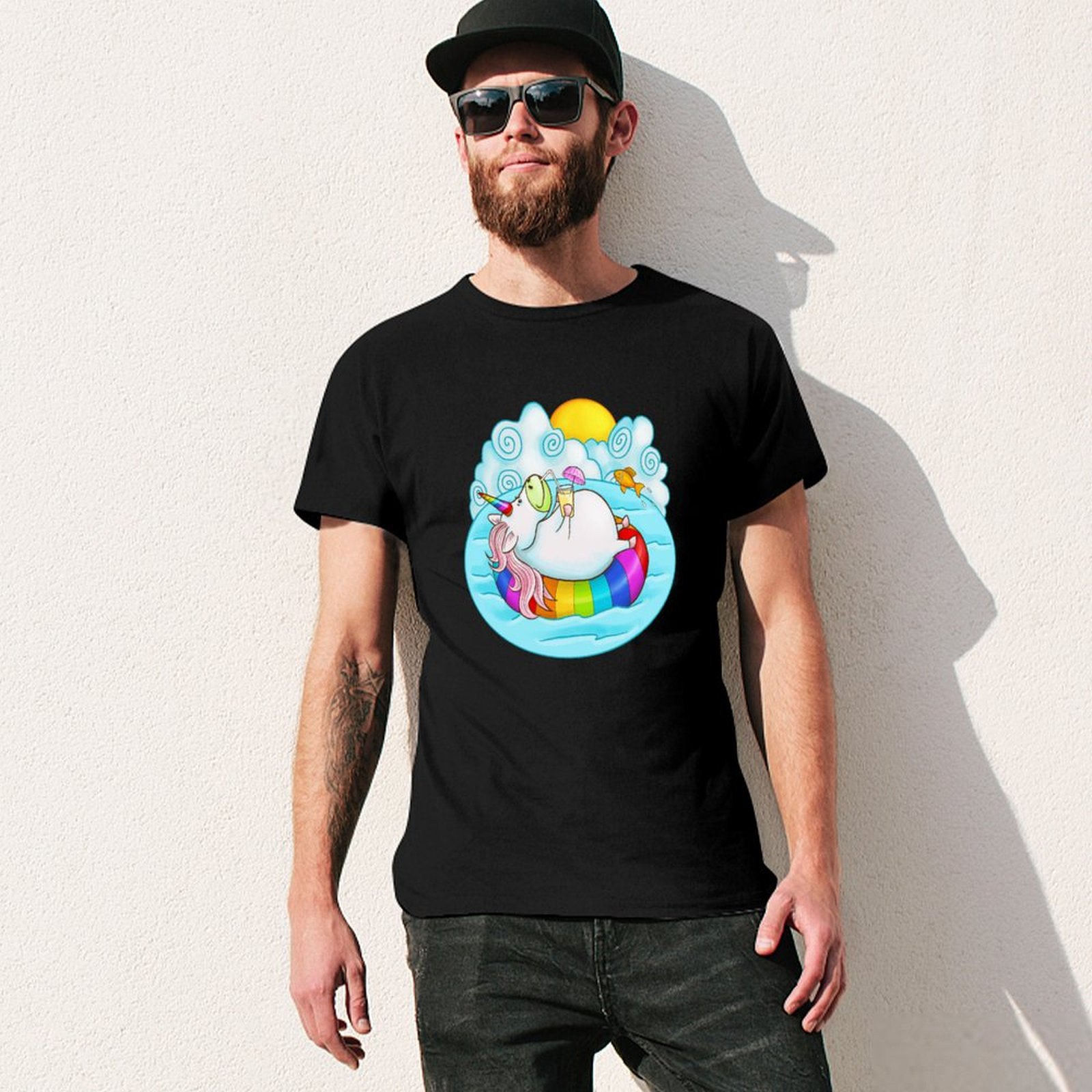 Kaos Unicorn di atas pelampung - Men'S Fashion Umbrella ulasan dan harga