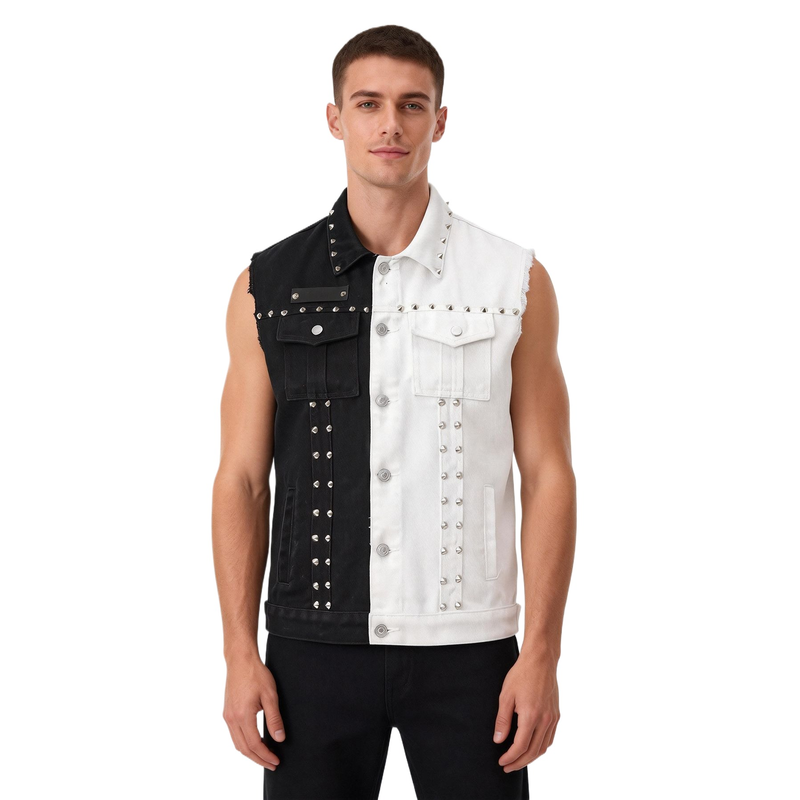 Rompi Jeans Gaya Punk Pria den - Men'S Fashion Vest With Jeans ulasan dan harga