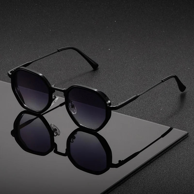 1 Pasang Kacamata Hitam Modis  - Men'S Fashion Round Glasses ulasan dan harga