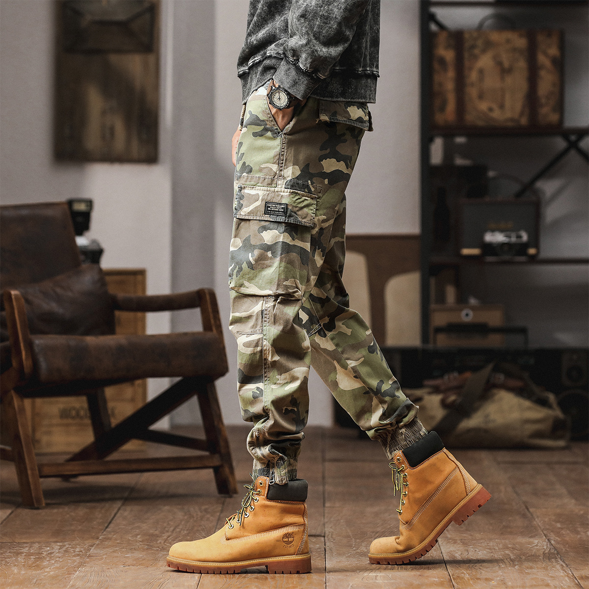 Celana panjang kerja untuk pri - Mens Fashion Camo Pants ulasan dan harga