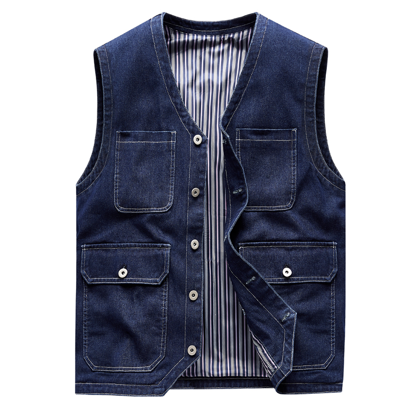 Rompi Jeans Pria Pakaian Luar  - Men'S Fashion Vest With Jeans ulasan dan harga