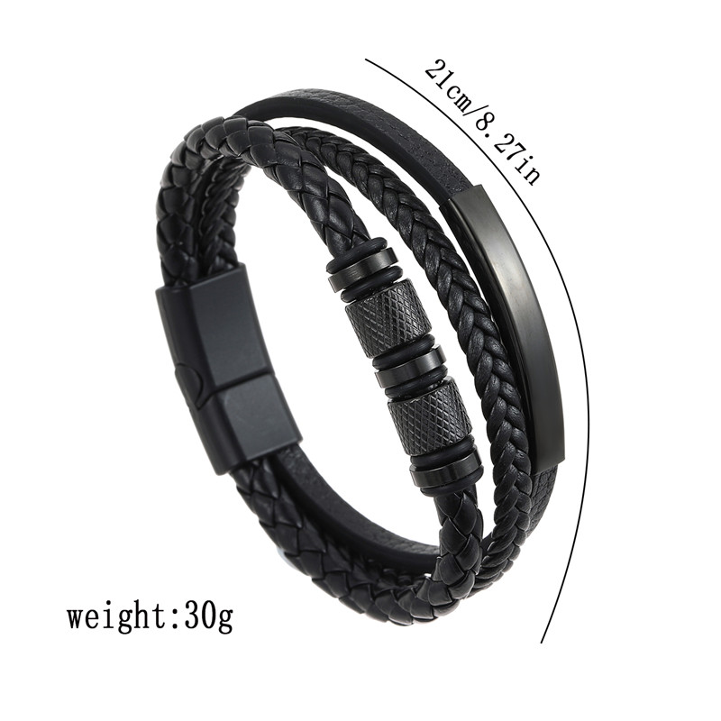 Klasik gelang kulit pria baru  - Mens Fashion Combination ulasan dan harga