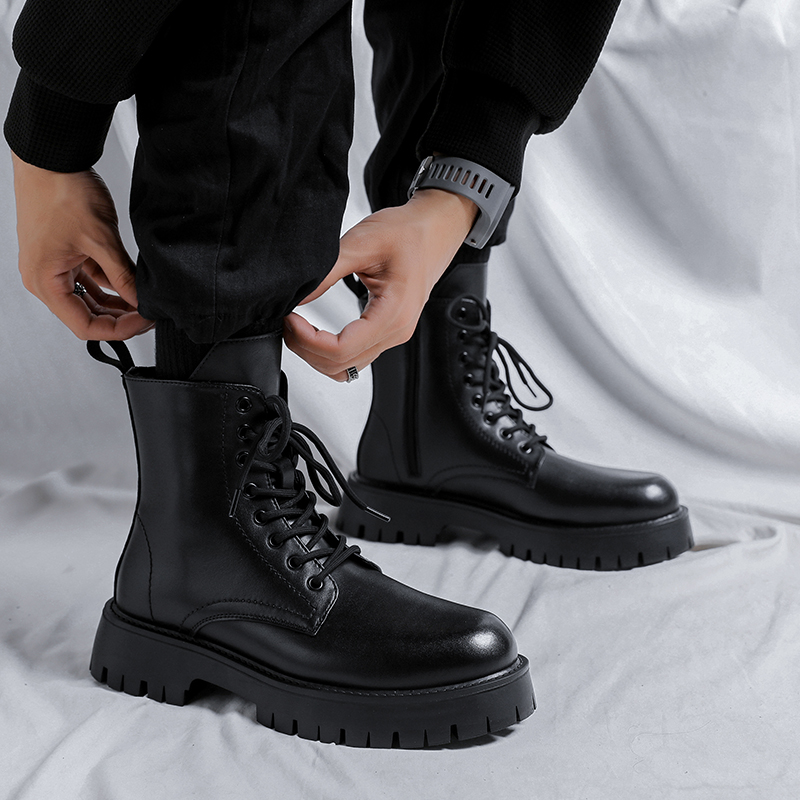 Sepatu Bot Kulit Asli Pria Mew - Men'S Fashion Model ulasan dan harga