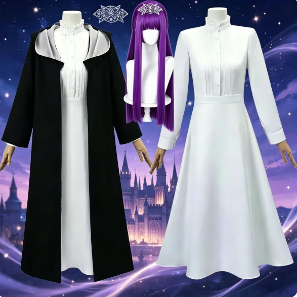 Kostum Cosplay Frieren Beyond  - Trench Coat Men ulasan dan harga
