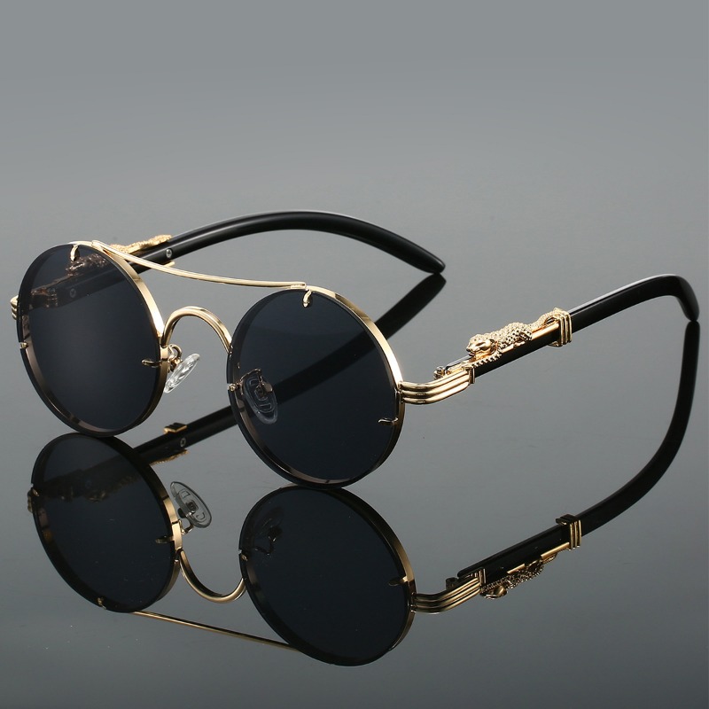 Kacamata Hitam Bulat Populer P - Men'S Fashion Round Glasses ulasan dan harga