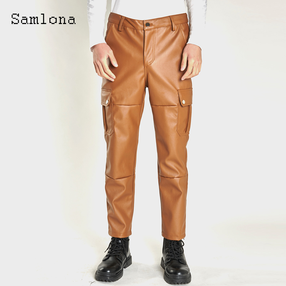 Celana Kulit Pu Fashion Saku B - Mens Fashion Camo Pants ulasan dan harga