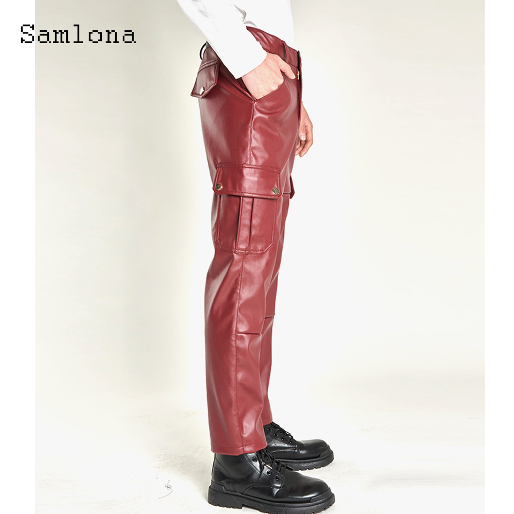 Celana Kulit Pu Fashion Saku B - Mens Fashion Camo Pants ulasan dan harga