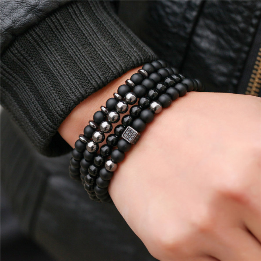 Set Gelang Premium Pria Batu H - Mens Fashion Combination ulasan dan harga