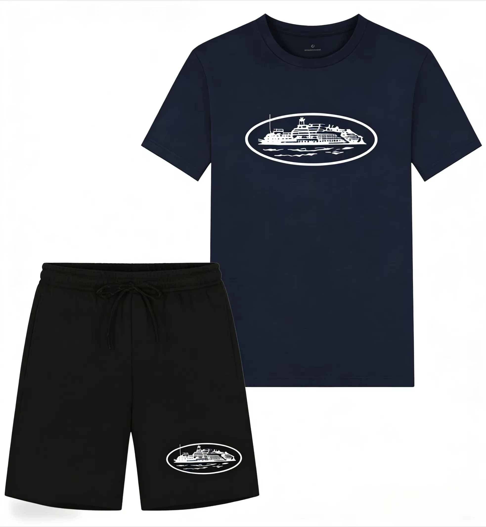 Kaos dan Celana Pendek Motif P - Men'S Fashion Model ulasan dan harga