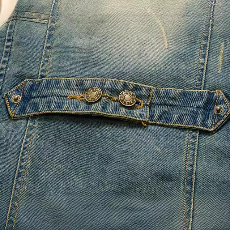 Jaket Jeans Tanpa Lengan Kerah - Men'S Fashion Vest With Jeans ulasan dan harga