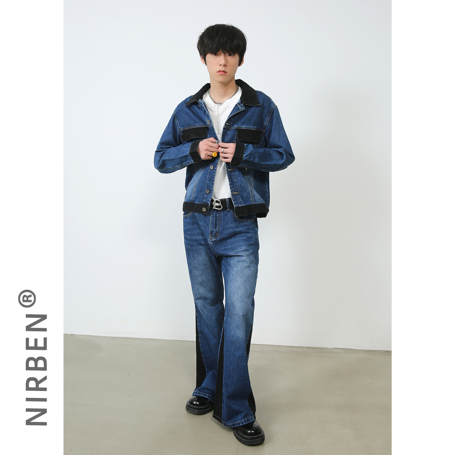 Setelan Jaket Denim Baru Pria  - Jacket Mens Fashion ulasan dan harga