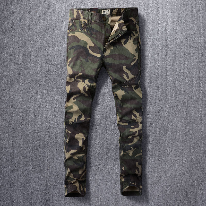 Jeans Pria Fashion Desainer Je - Mens Fashion Camo Pants ulasan dan harga