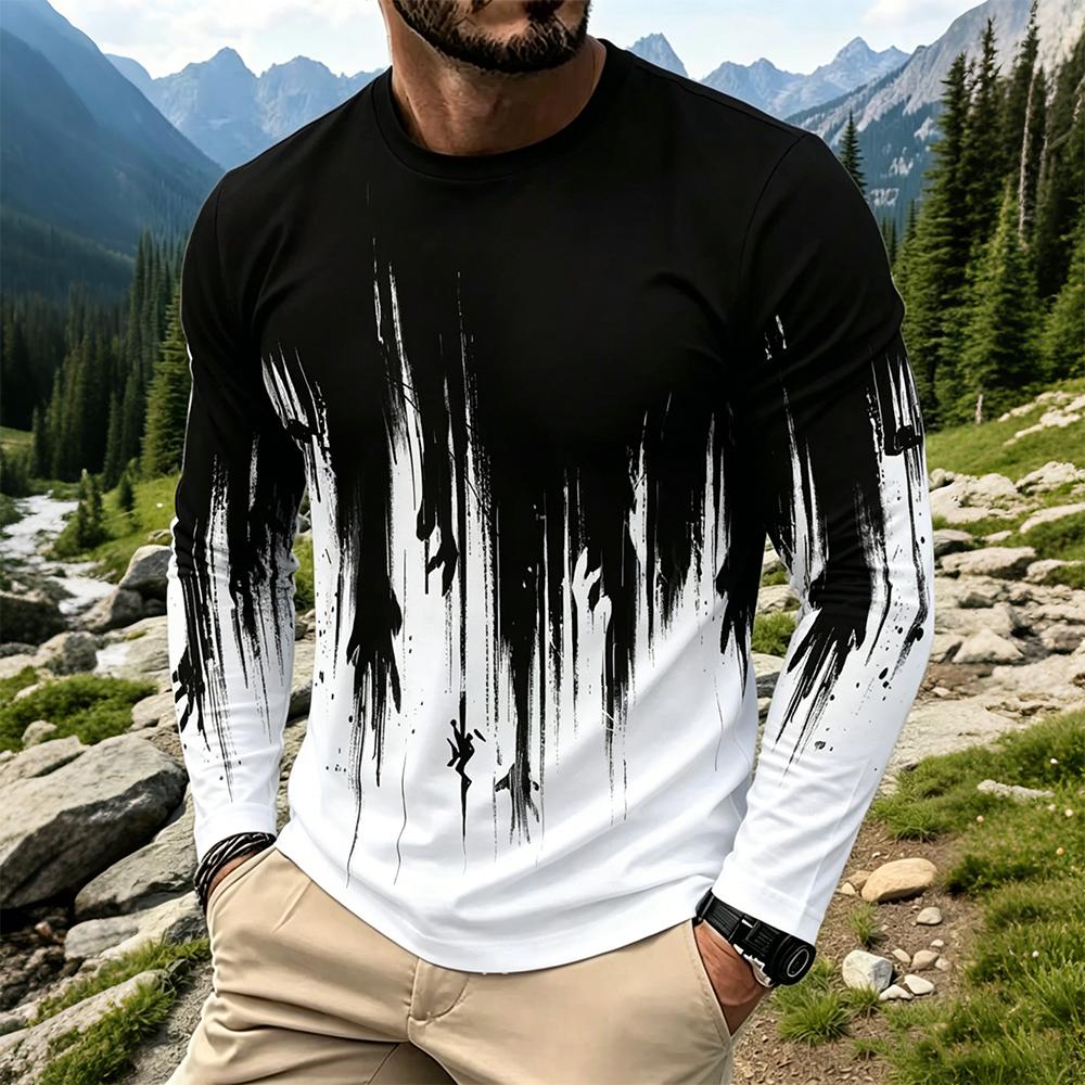 Kaos Lengan Panjang Pria Motif - Men'S Tops Fashion ulasan dan harga