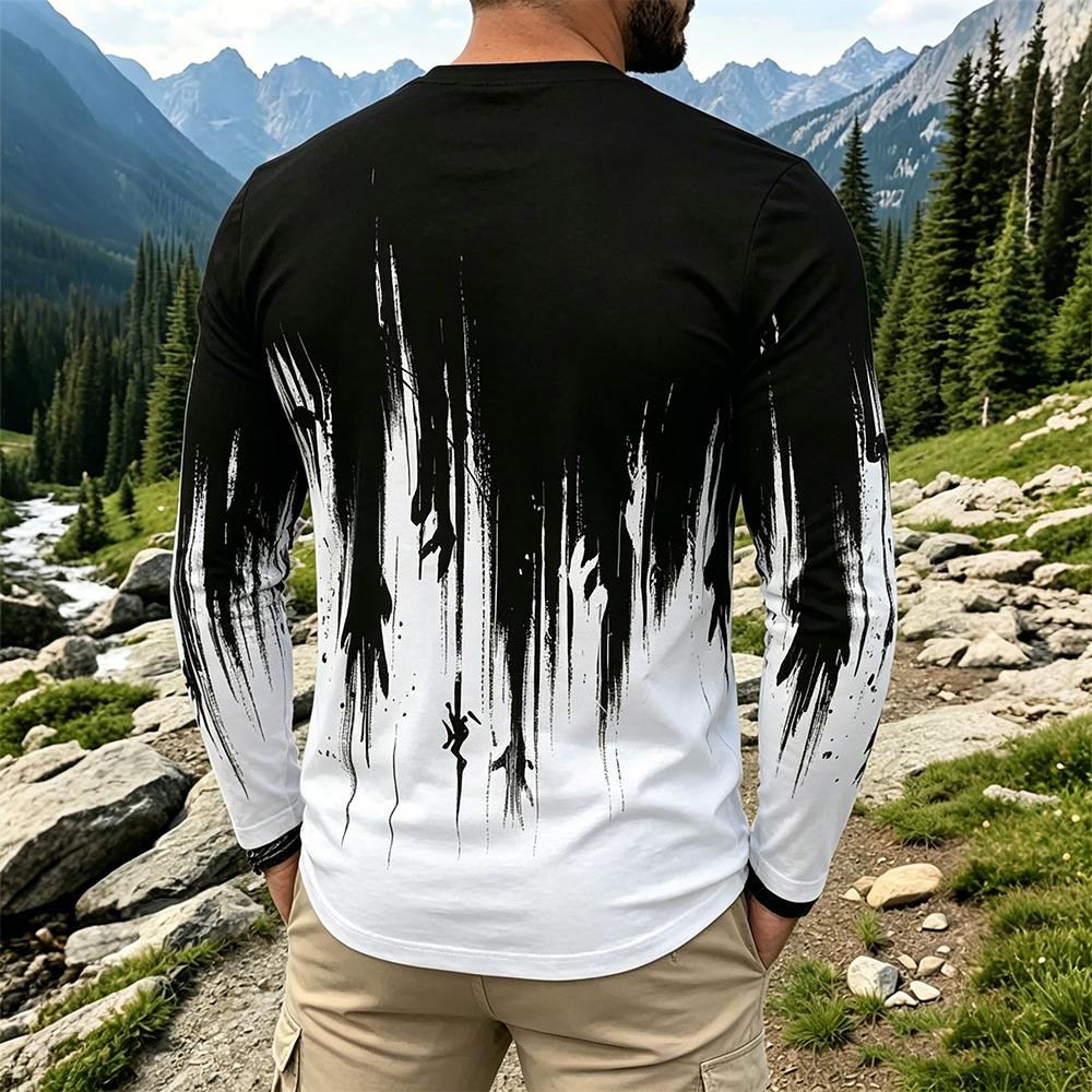 Kaos Lengan Panjang Pria Motif - Men'S Tops Fashion ulasan dan harga