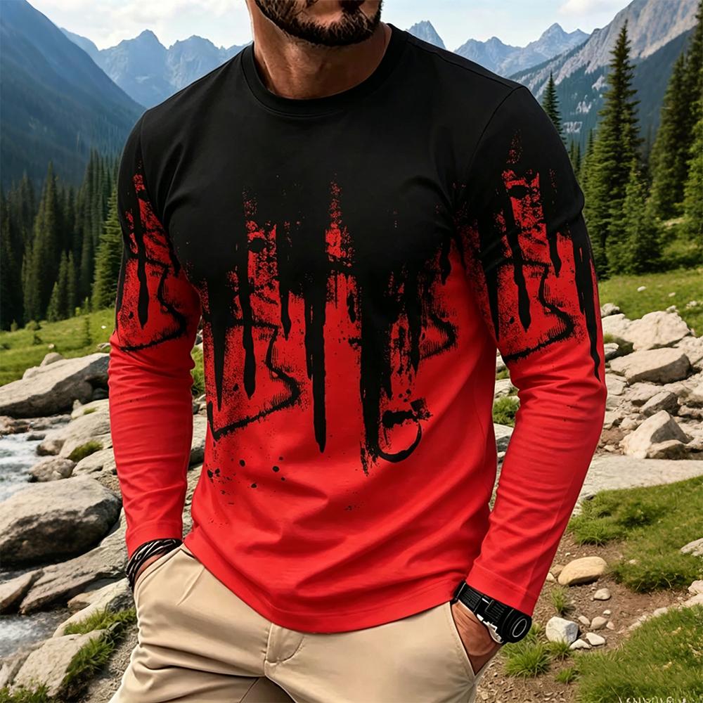 Kaos Lengan Panjang Pria Motif - Men'S Tops Fashion ulasan dan harga