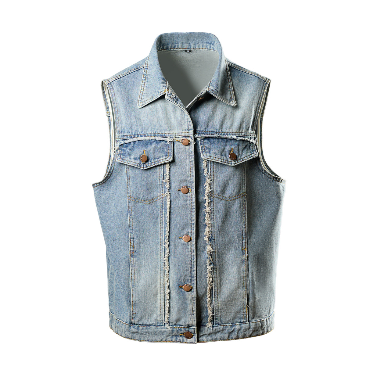 Rompi Denim Pria Musim Semi Mu - Men'S Fashion Vest With Jeans ulasan dan harga