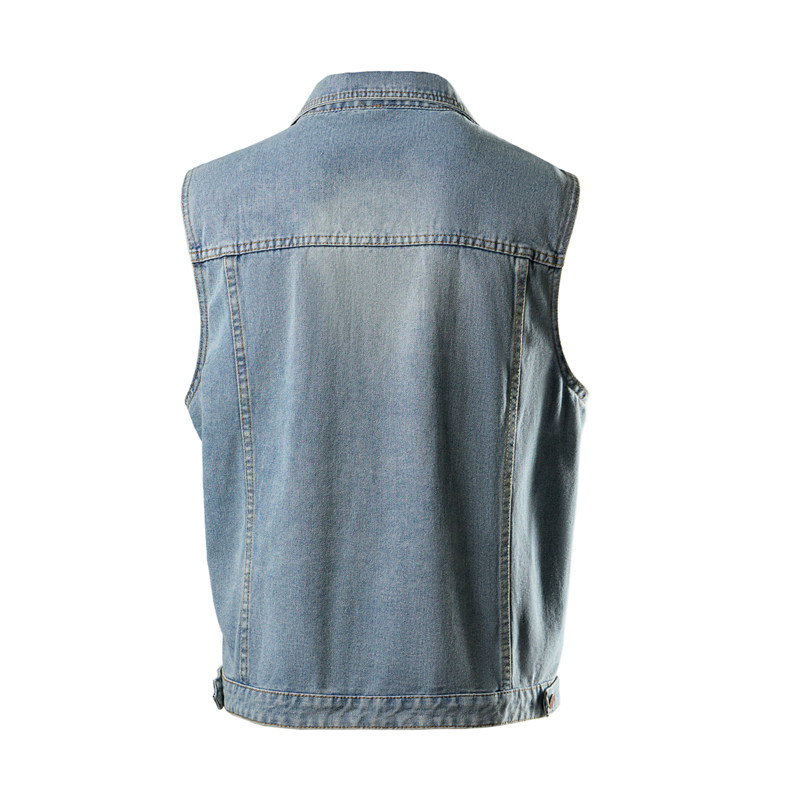 Rompi Denim Pria Musim Semi Mu - Men'S Fashion Vest With Jeans ulasan dan harga