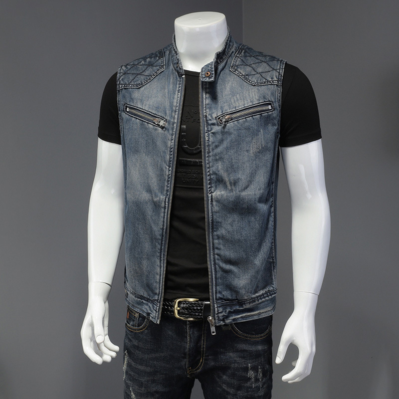 Rompi Denim Pria 2026 Desain F - Men'S Fashion Vest With Jeans ulasan dan harga