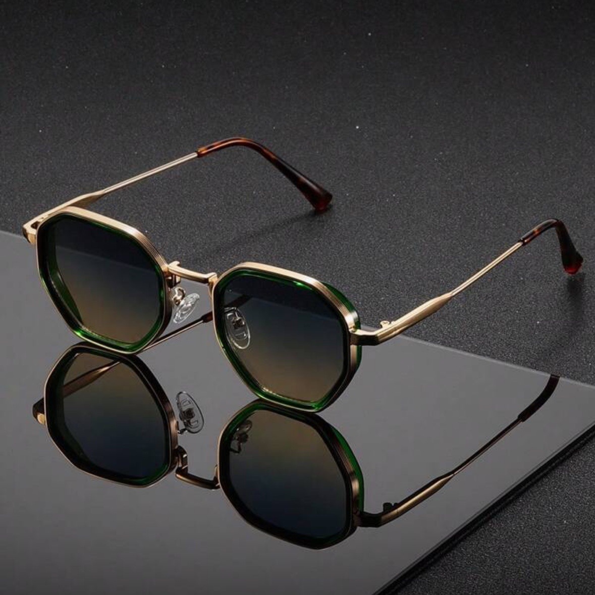 1 Pasang Kacamata Hitam Modis  - Men'S Fashion Round Glasses ulasan dan harga