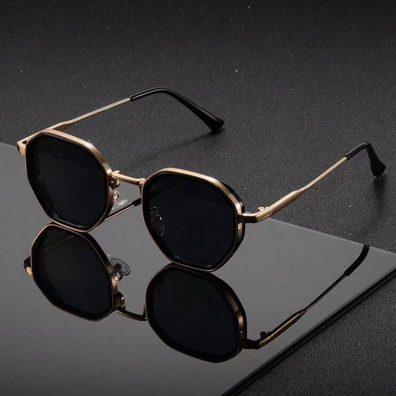 1 Pasang Kacamata Hitam Modis  - Men'S Fashion Round Glasses ulasan dan harga